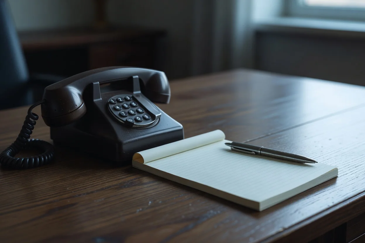 Bank customer service representative explaining account freeze documents over the phone