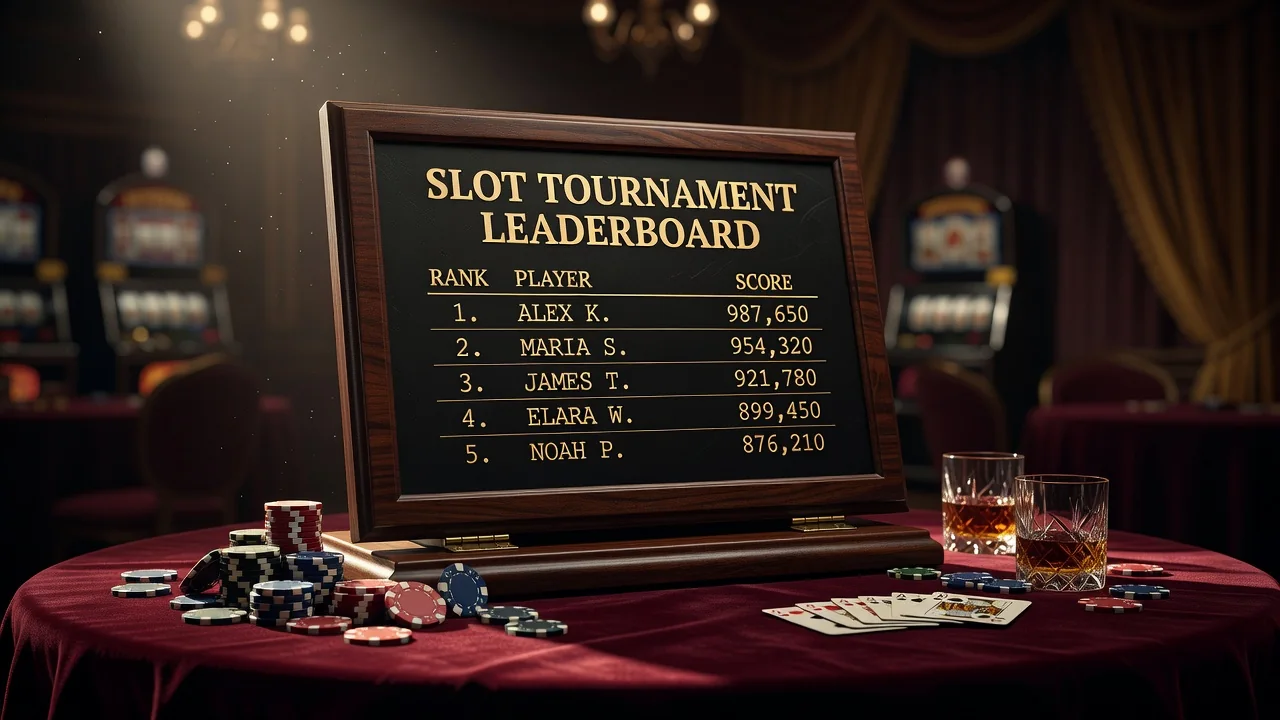 Slot tournament leaderboard still life for Winoui